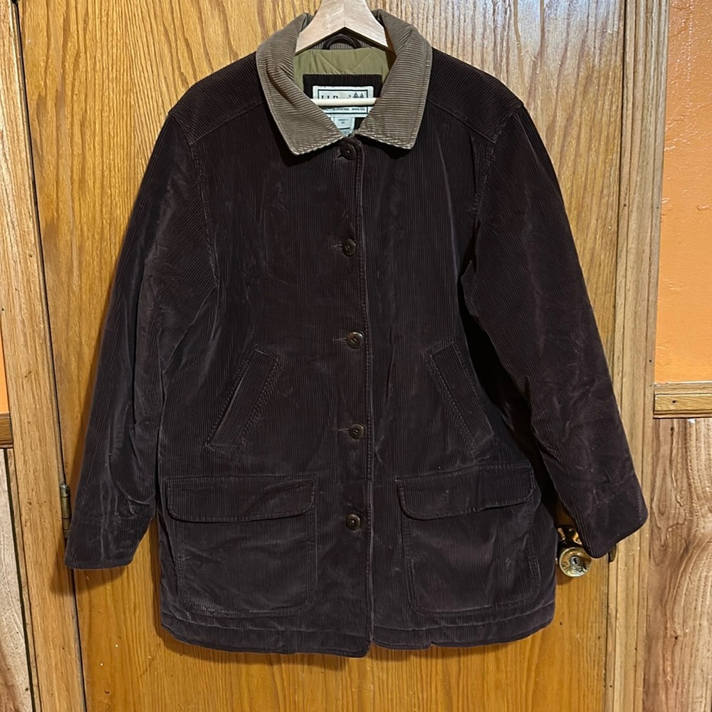 L.L. Bean Chocolate Corduroy Utility Jacket